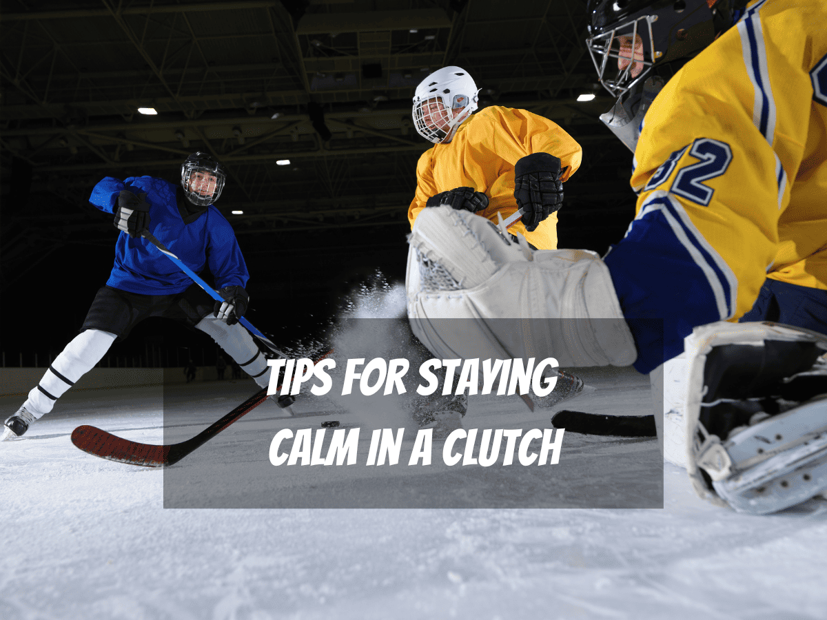 Two Ice Hockey Skaters And A Goalie Compete In A Game They Will Need Tips For Staying Calm In A Clutch