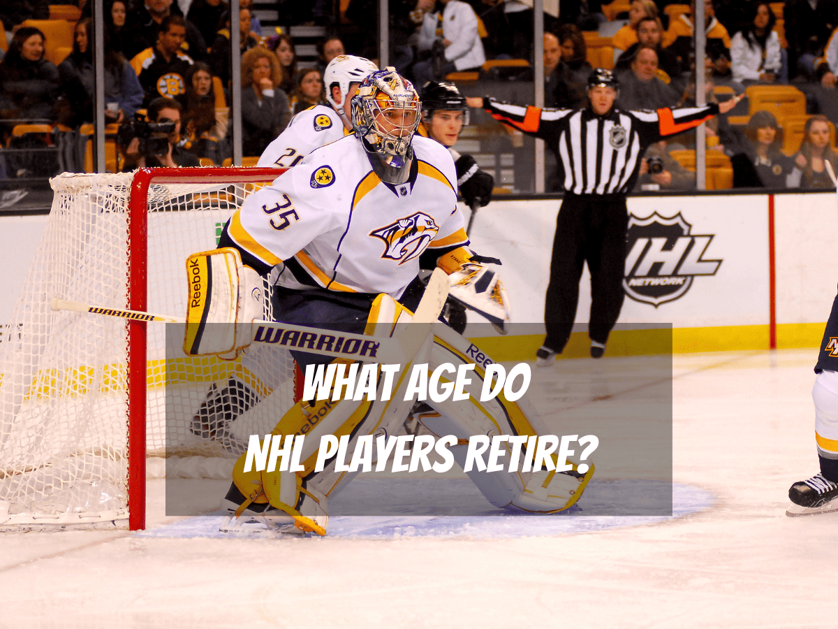 The Nashville Predators Goalie Defends His Net In An NHL Ice Hockey Game As Many People Ask What Age Do NHL Players Retire?