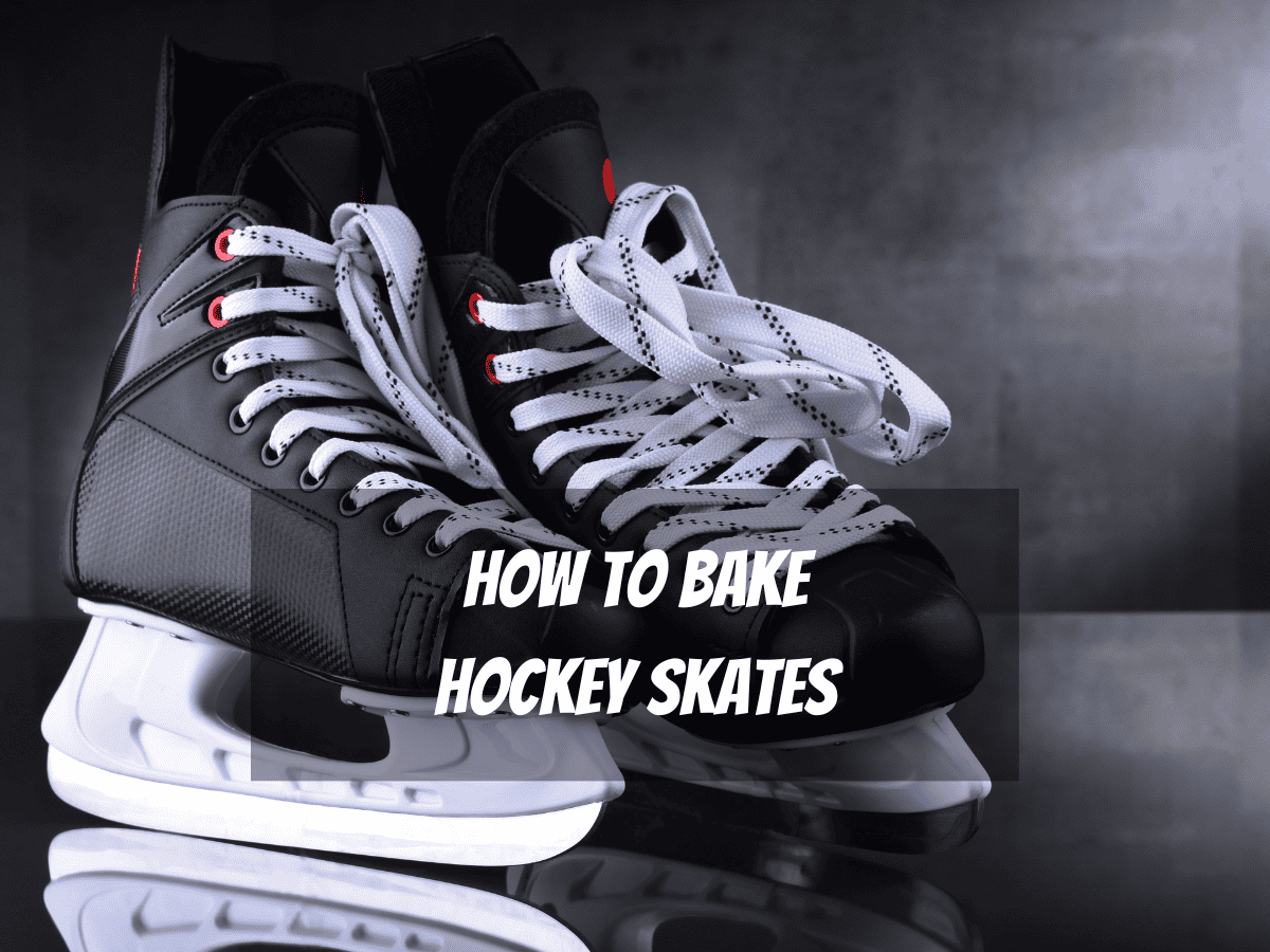 A Pair Of Black Brand New Ice Hockey Skates With White Laces For How To Bake Hockey Skates